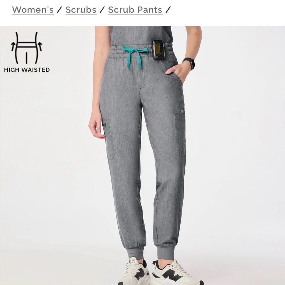 Figs Technical Collection Gray Scrub Pants